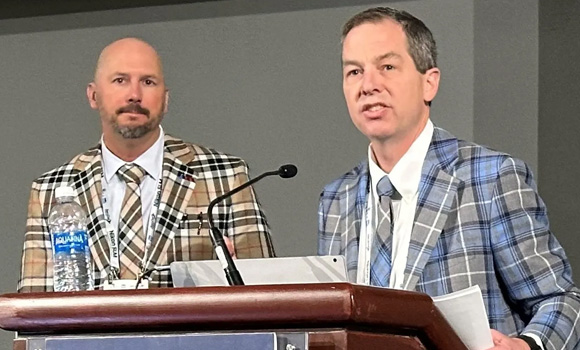Nick Huber (on the right) introduced the Future Alloy Study & Testing Center (Courtesy America Makes)