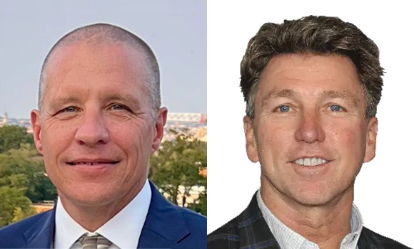 Velo3D has appointed Retired Navy Rear Admiral Jason Lloyd (left) and Kenneth Thieneman (right), CEO of Thieneman Construction to its Board of Directors (Courtesy LinkedIn/Thieneman Construction)
