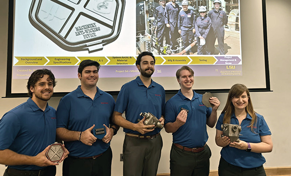 LSU students have successfully additively manufactured an a machinery anti-wicking device (Courtesy Nikon SLM Solutions)