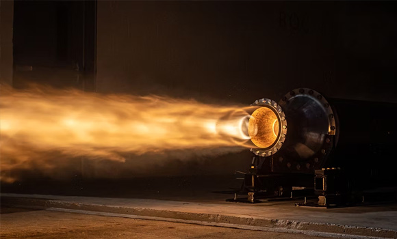 Vaya's hybrid rocket engines are reported to be simpler and safer, with non-toxic, non-explosive propellants and orders of magnitude fewer parts than a traditional rocket engine (Courtesy Vaya Space)