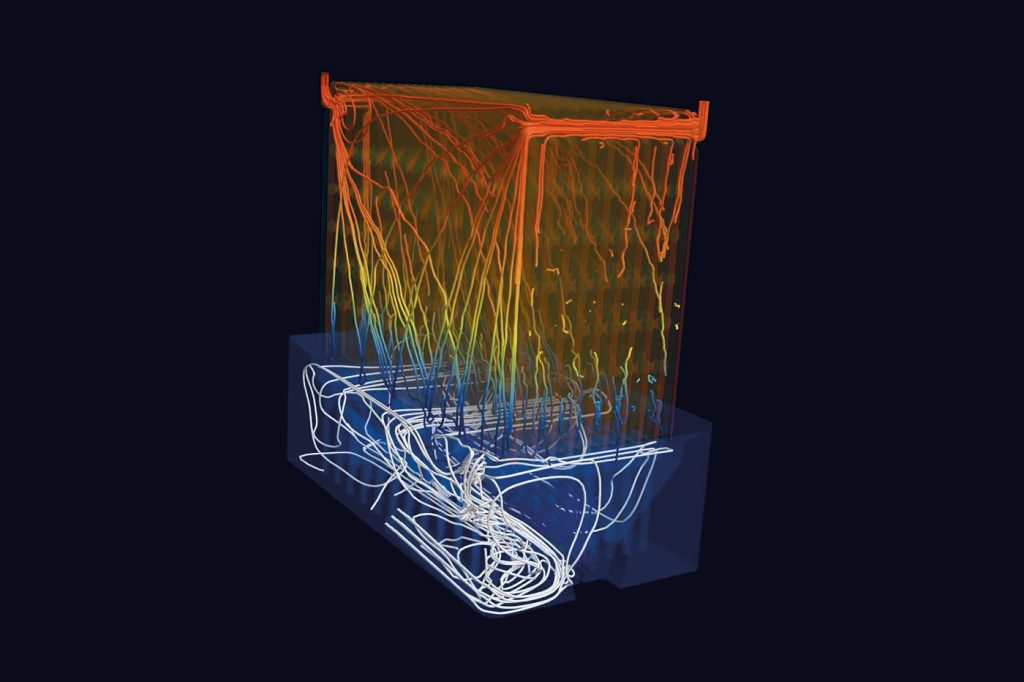 Fig. 1 With AM, even the most complex components can be created, but can they be depowdered? Developed by Siemens in collaboration with Evonik, INERATEC, and the Karlsruhe Institute of Technology, the intricate internal channels inside a shoebox-sized chemical processing device illustrate well the challenge faced (Courtesy Siemens)