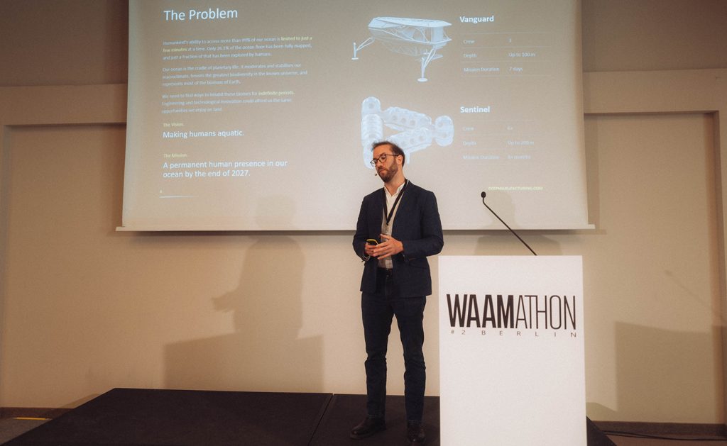 Fig. 10 Dr Afif Batal, Deep Manufacturing, presented an ambitious project: underwater habitats made from very large DED-ARC/W structures (Courtesy Studio vom Berg)