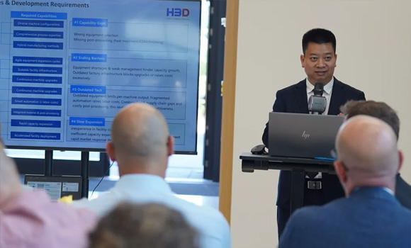 Jianye Liu, the founder and CEO of HBD group at the opening of the HBD Additive Europe GmbH (HBD)