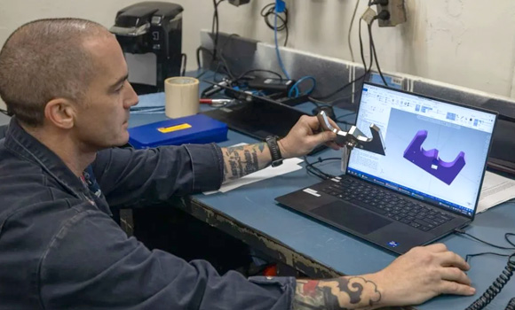 “If the crew had to rely on a replacement part without using Additive Manufacturing, it would have taken weeks or months. With this technology, we’ll have the new component printed and ready for installation before the order for a replacement would be completed,” stated Staff Sgt Jordan Blake, a member of the Marine Innovation Unit.