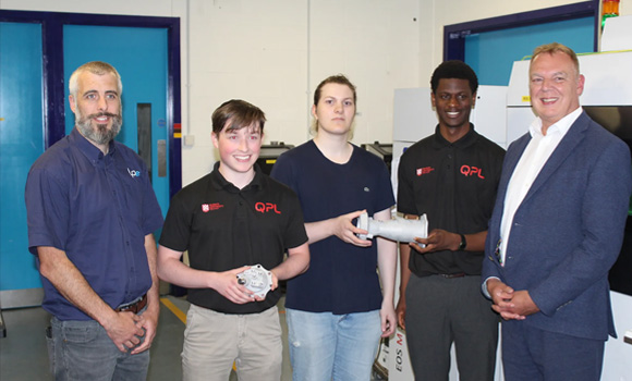 The team at Queen’s University Belfast has developed the Kelvin Mk1 liquid rocket engine (Courtesy Queen’s University Belfast)