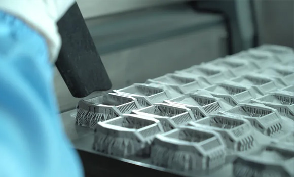 As-built AM parts can lack the surface quality required for some precision applications, particularly those with complex internal structures and curved surfaces (Courtesy HBD)