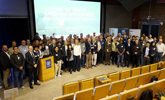 Chalmers’ AM research team at the launch of AM@Chalmers and WISE Additive node (Courtesy Chalmers)