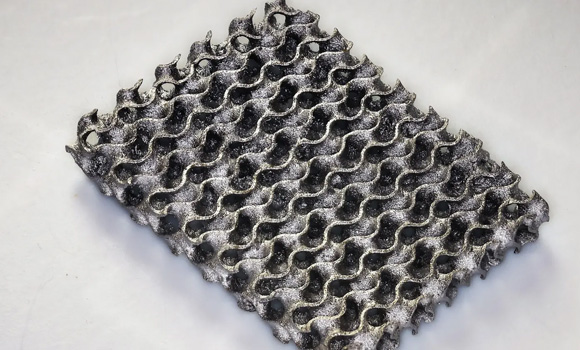 1.3 x 1.0 cm iron gyroid (Courtesy Alchemy EPFL CC by SA)