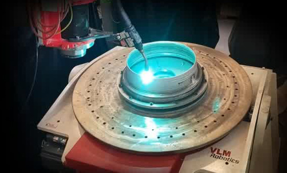 Additive Manufacturing of a rocket nozzle (Courtesy Impact Innovations)