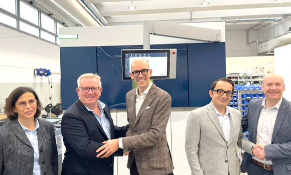 Left to right: Carmen Prats, Area Manager, ATLIX; Richard Kingsbury, Managing Director, Kingsbury; ATLIX’s Matthias Himmelsbach, CEO, and Marino Ferrarese, Head of Sales & Marketing; and Ian Brooks, Technical Director at Additure (Courtesy Kingsbury) 