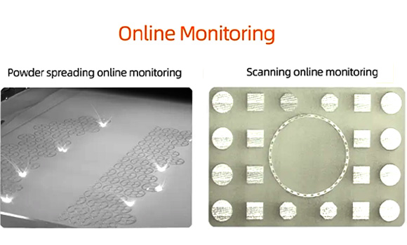 The online scanning monitor supports real-time laser scanning quality inspection, spotting issues like burnt spots and slag buildup, enabling immediate alerts for operator intervention (Courtesy BLT)