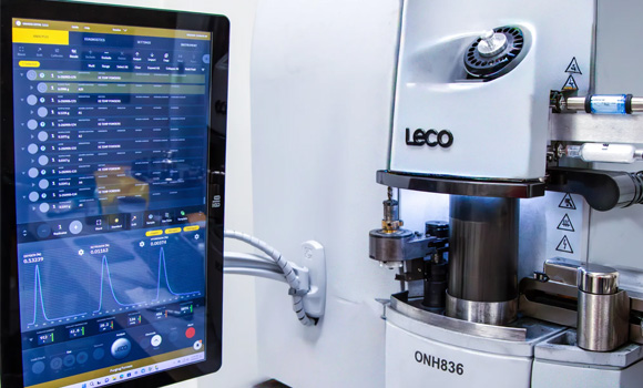 LECO testing is the common brand name for equipment that utilises Combustion Analysis or Inert Gas Fusion to identify specific light elements that are generally not measurable by ICP (Courtesy NSL Analytical Services)
