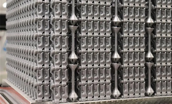 Green steel components manufactured on the Farsoon FS721M-8-CAMS (Courtesy Farsoon)