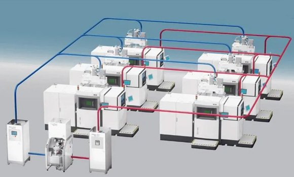 Volkmann USA’s closed-loop metal powder management system is able to support hundreds of AM machines simultaneously (Courtesy Volkmann USA)