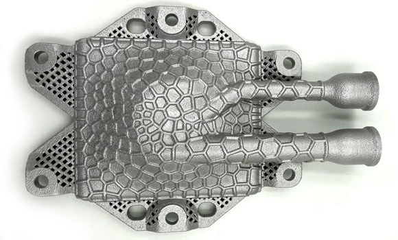 By using Additive Manufacturing, the overall material usage is reduced compared to conventional solutions (Courtesy Danish Technological Institute)