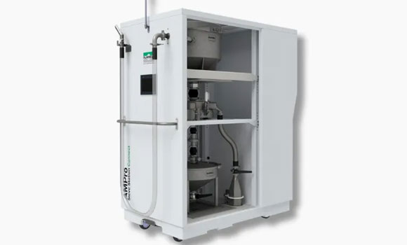 Russell Finex has reported that a global manufacturer of flow control systems has automated powder recovery and reloading with its Russell AMPro Sieve Station Connect (Courtesy Russell Finex)