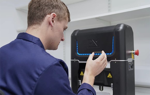 The MultiScale capability for the PLX-Benchtop enables mechanical property testing on samples as thin as 0.75 mm, and high-resolution mapping across welds and complex parts (Courtesy Plastometrex)