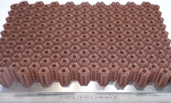Copper alloy parts additively manufactured by BLT (Courtesy BLT)