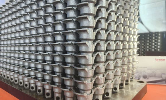 CNPC showcased additively manufactured components produced using the recycled steel powder (Courtesy CNPC)