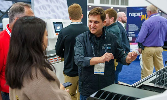 Register with code AMERICAMAKES to claim a free Expo Pass and save 40% on a Full Conference Pass (Courtesy RAPID + TCT 2026)