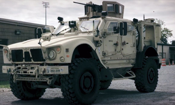 During a training exercise in Tennessee, a Mine-Resistant Ambush Protected (MRAP) vehicle was disabled by the failure of a battle lock handle (Courtesy SPEE3D)
