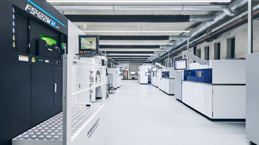Fig. 5 A view of part of toolcraft’s metal AM production area with PBF-LB machines installed (Courtesy toolcraft)