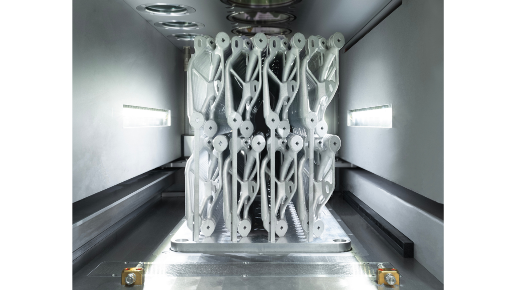 Fig. 5 Inside the medium format SLM®500 machine. The company stresses that these machines remain an important part of the portfolio, in particular for customers outside of defence (Courtesy Nikon)