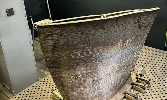 The DEEP consortium has additively manufactured a propeller blade section in nickel aluminium bronze (Courtesy DEEP)
