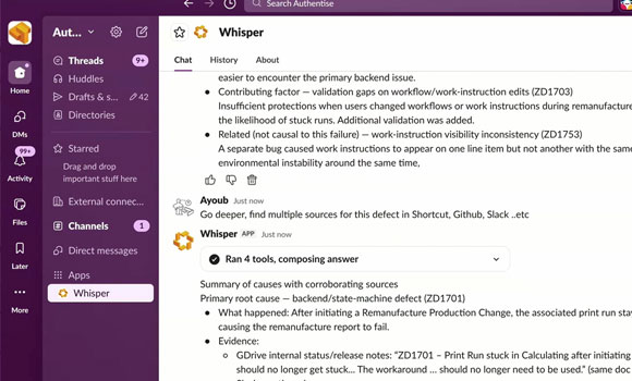 Whisper compliance dashboard (Courtesy Authentise)