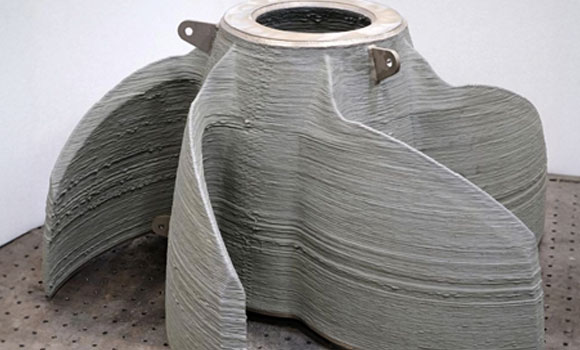 Using the PM-HIP process, the canister was filled with metal powder, vacuum-sealed and subjected to high heat and pressure to form a dense metal component (Courtesy Fred List III/ORNL)