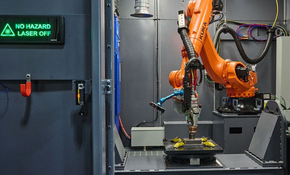ADDere can integrate its deposition head, hot wire delivery system, and control software with a customer’s existing robot platform, currently compatible with ABB, KUKA, and Fanuc systems (Courtesy ADDere)