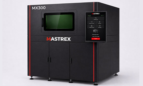 The MX300 metal Additive Manufacturing machine combines a 300 x 300 x 350 mm build volume with dual 500W lasers (Courtesy Mastrex)
