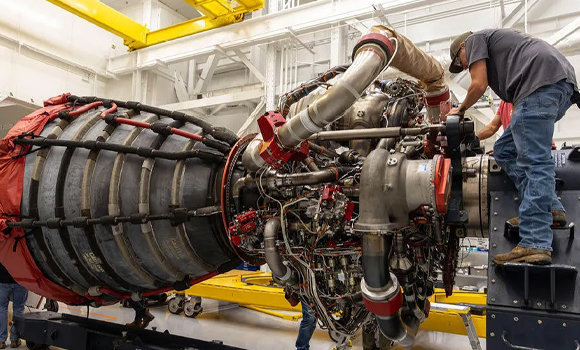 The RS-25 engines incorporate modern manufacturing techniques, including Additive Manufacturing, to reduce production costs (Courtesy L3Harris Technologies)