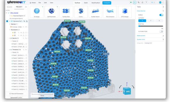 SphereneNXT is the company’s first standalone, browser-based platform for the design of AM internal structures (Courtesy Spherene)