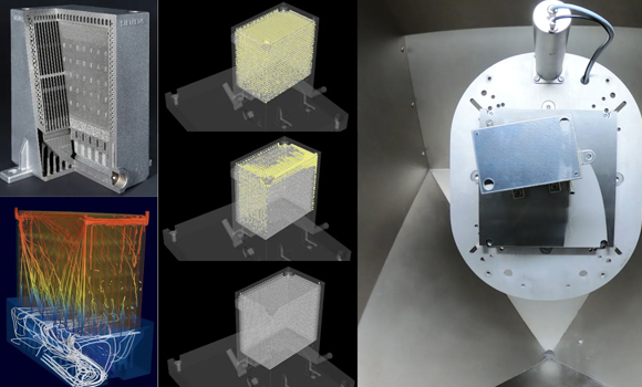 SPR-Pathfinder PRO enables transparent cross-sections to be created in all planes to identify powder bottlenecks (Courtesy Solukon)