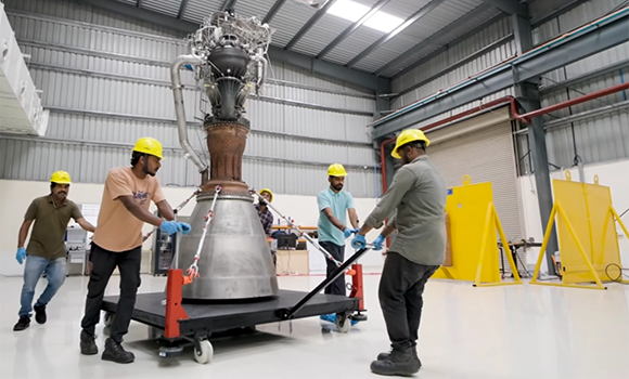 Astrobase Space Technologies’ 800 kN Everest full-flow staged combustion (FFSC) rocket engine (Courtesy Astrobase Space Technologies)