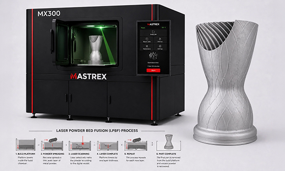 Mastrex’s MX300. Continuum and Mastrex are collaborating to evaluate and validate metal powders and develop processing parameters across Mastrex’s MX series (Courtesy Continuum Powders)