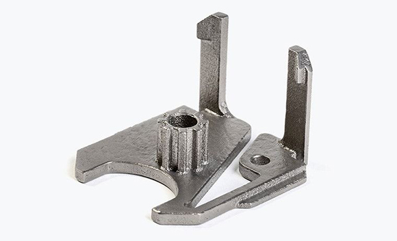 The Ti6Al4V latch developed by Lufthansa Technik and manufactured by Materialise for Airbus A330, A340 and A380 roller shutter assemblies (Courtesy Materialise)