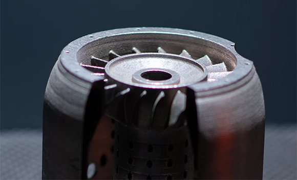 A cutaway additively manufactured component produced by SBO (Courtesy SBO)