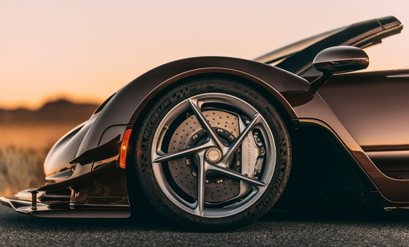 The BrakeNode, seen here on the 21C Spyder, is reported to be the world's first fully integrated, topology-optimised, additively manufactured brake assembly (Courtesy Czinger Vehicles)