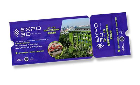 Tickets are now available for EXPO3D Istanbul 2026, taking place at the Istanbul Expo Center, Türkiye, from September 17–19 (Courtesy Tam Fuarcılık ve Organizasyon AŞ)