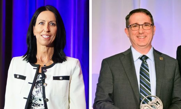 SME Executive Director and CEO Jeannine Kunz (left) and SME Chief Manufacturing Officer Dr Brett Conner (Courtesy SME)