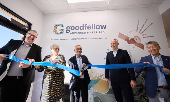 L-R: Weldon Lovely, Goodfellow Corporation; Lori Kleppin, Howard County Chamber of Commerce; Simon Kenney and Andrew Watson, Goodfellow Group; and Bob Zhang, Howard County Economic Development Authority (Courtesy Goodfellow)