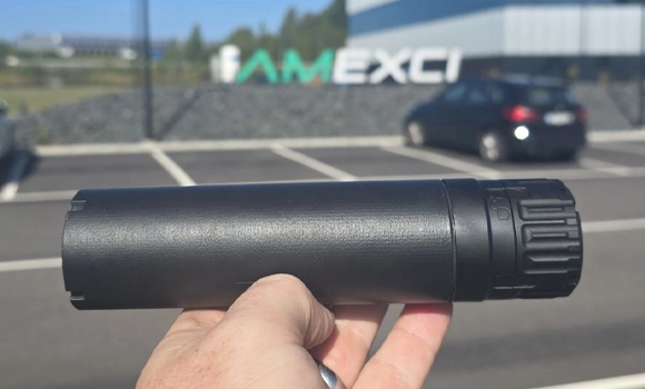The first SIG Sauer suppressor to be manufactured and assembled in Sweden. Production was carried out in cooperation between SIG Sauer, AMEXCI, and MP-SEC International (Courtesy SIG Sauer Inc)