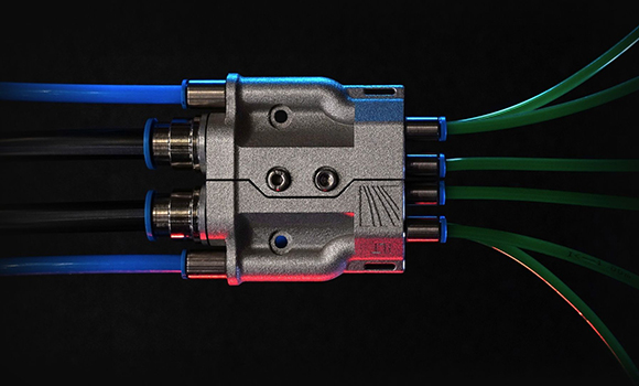 Fraunhofer will display its Fluidic Powder Switch at Formnext 2026 (Courtesy Fraunhofer ILT)