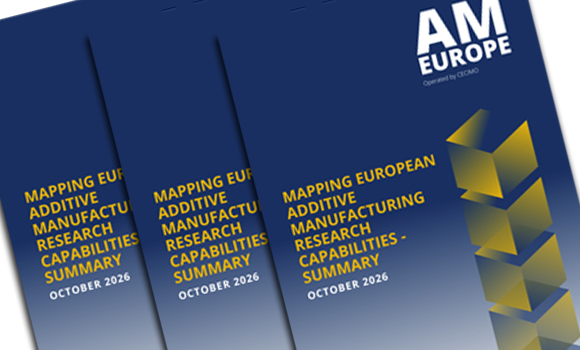 The report covers materials, testing, digital technologies and sector applications, mapping capabilities that can support the industrial adoption of Additive Manufacturing (Courtesy AM Europe)