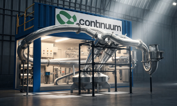 Continuum's Greyhound melt-to-powder (M2P) atomisation platform (Courtesy Continuum Powders)