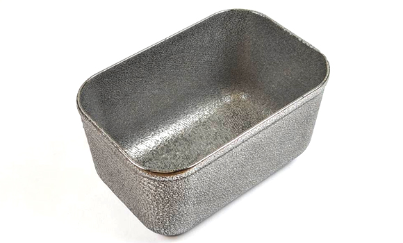 A 125 × 85 × 70 mm crucible, additively manufactured from Vibenite 500 (Courtesy VBN Components)
