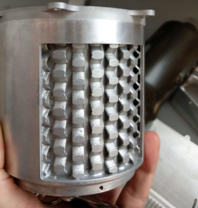 Integrated cooling in electric motor housing developed using metal Additive Manufacturing