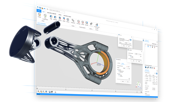 Magics 26 combines support for native CAD workflows with its existing mesh capabilities (Courtesy Materialise)